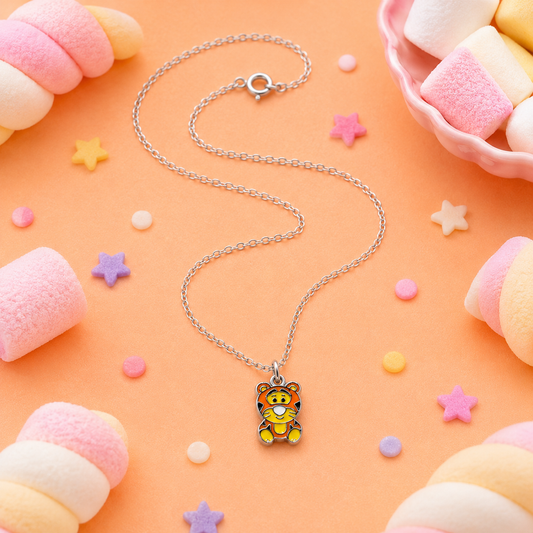 Silver Tiny Tiger Kids Necklace