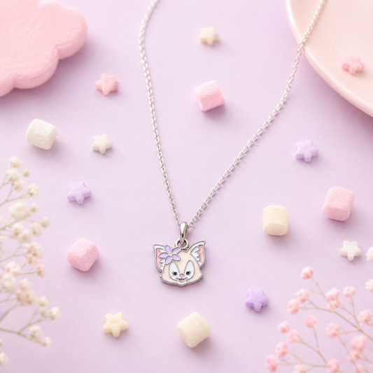 Silver Tiny Fox Friend Necklace