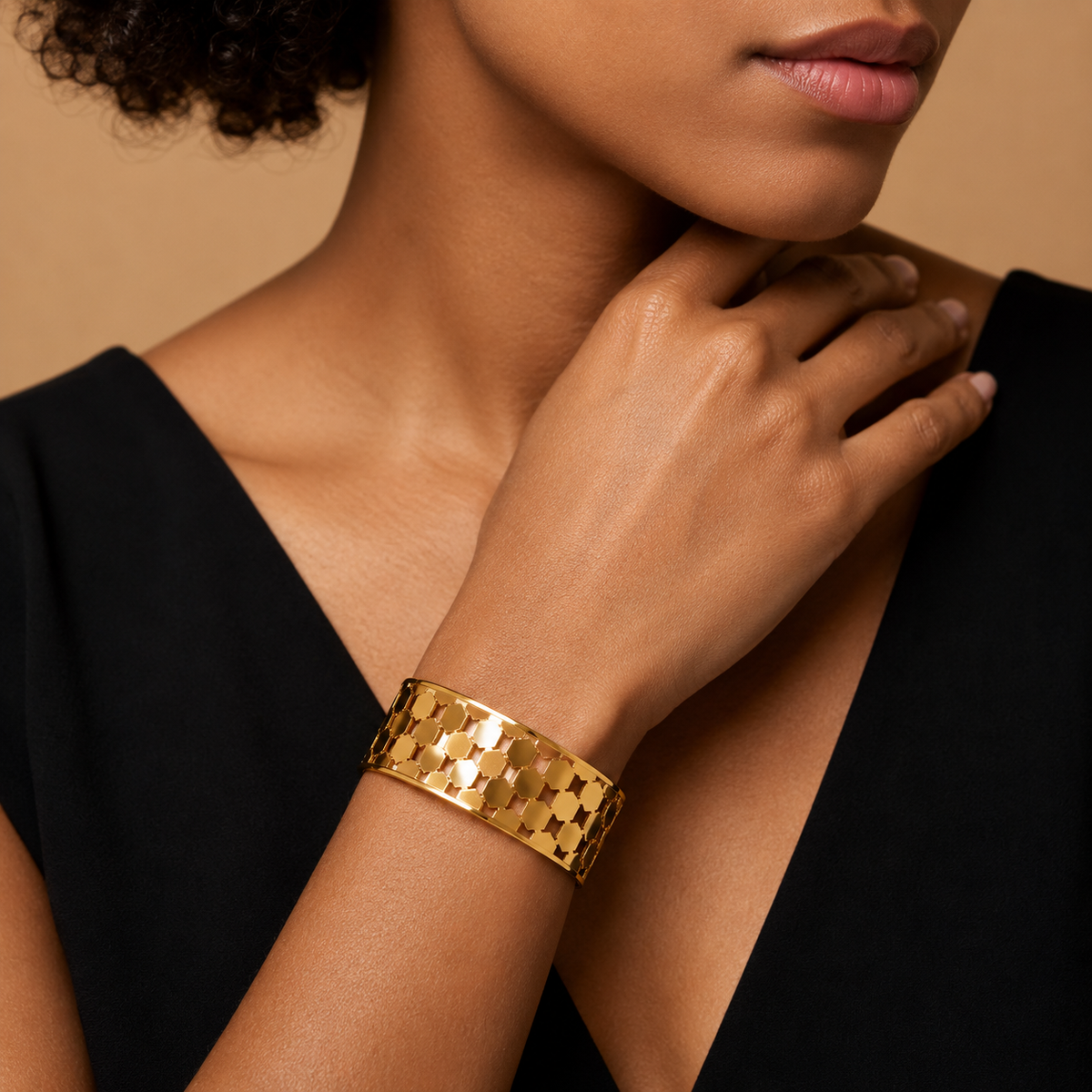 Honeycomb Cuff Bracelet