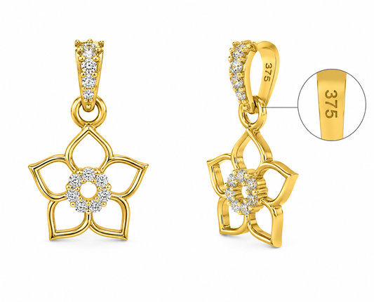 Blossom Charm 9 Karat Gold Pendant