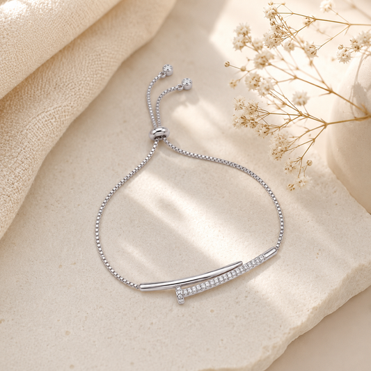 Curved Bar Adjustable Bracelet