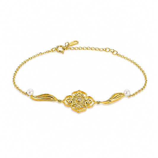 Delicate Vintage Flower Bracelet
