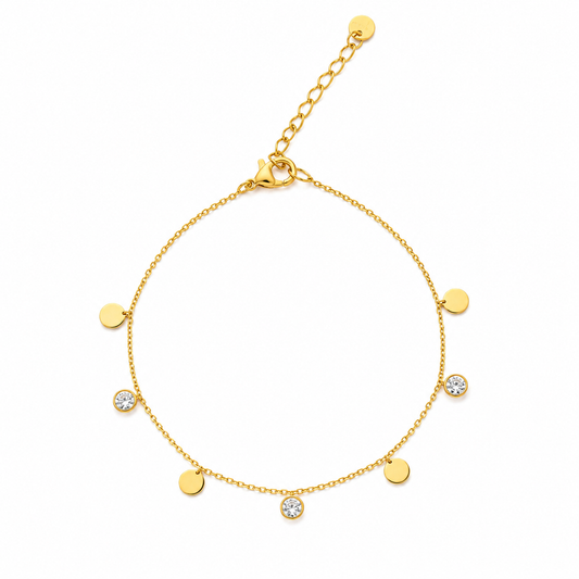 Golden Glow Charm Anklet