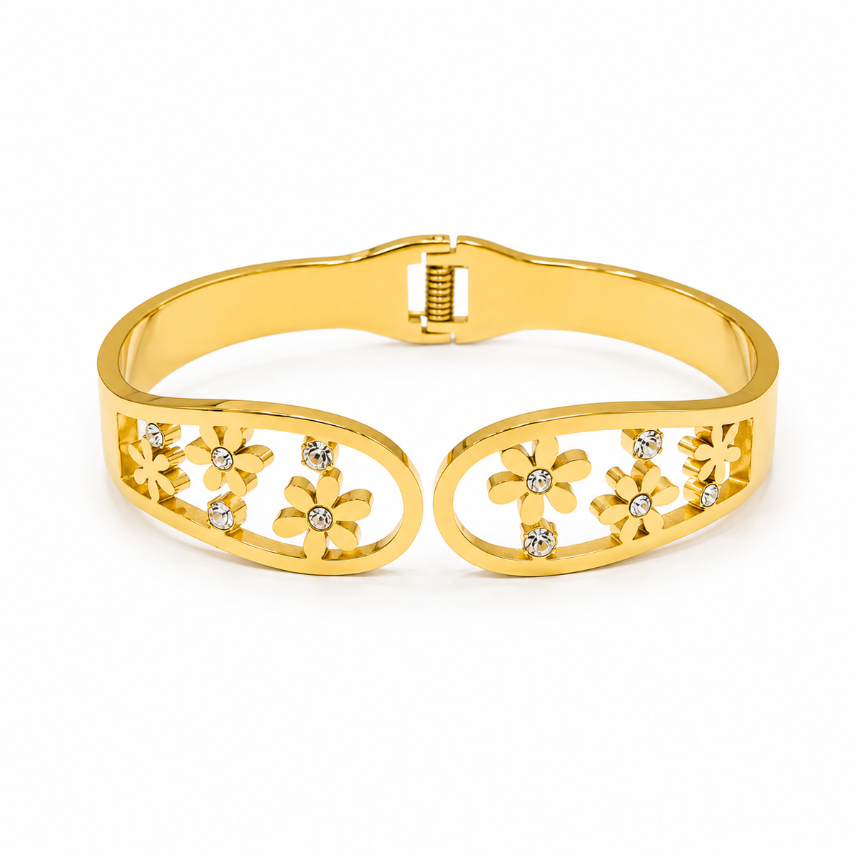 Floral Sparkle Cuff Bracelet
