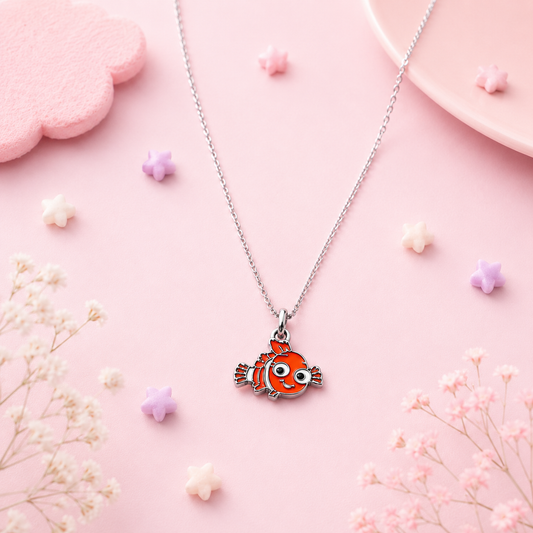 Silver Cute Ocean Fish Necklace