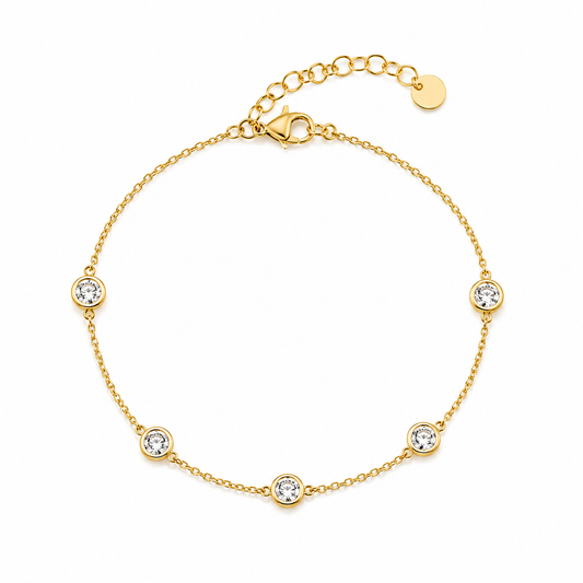 Bezel Crystal Bracelet
