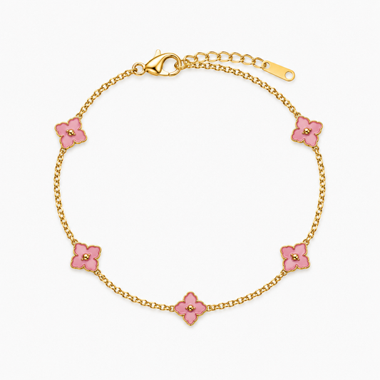 Pink Blossom Charm Bracelet