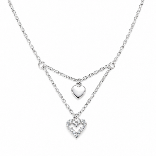 Double Heart Charm Anklet