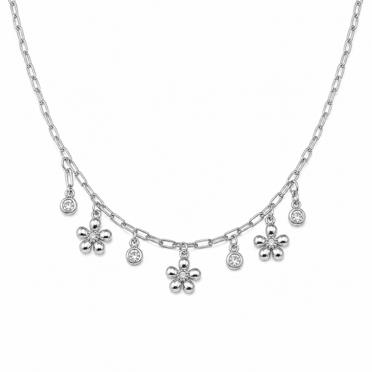 Floral Charm Anklet