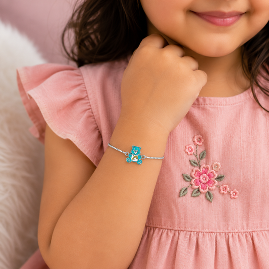 925 Silver Fairy Enamel Kids Bracelet