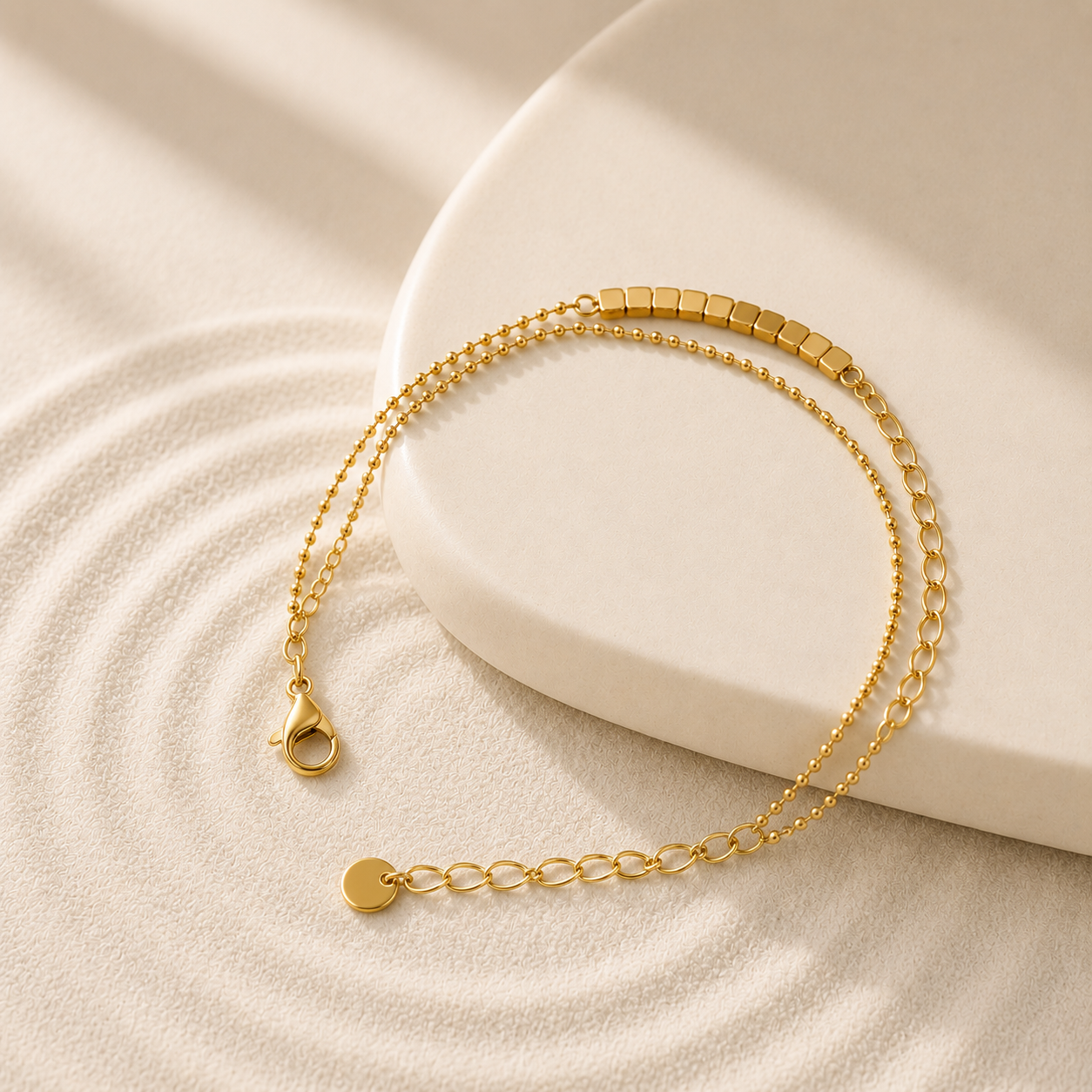 Nova Double-Layer Beaded Anklet