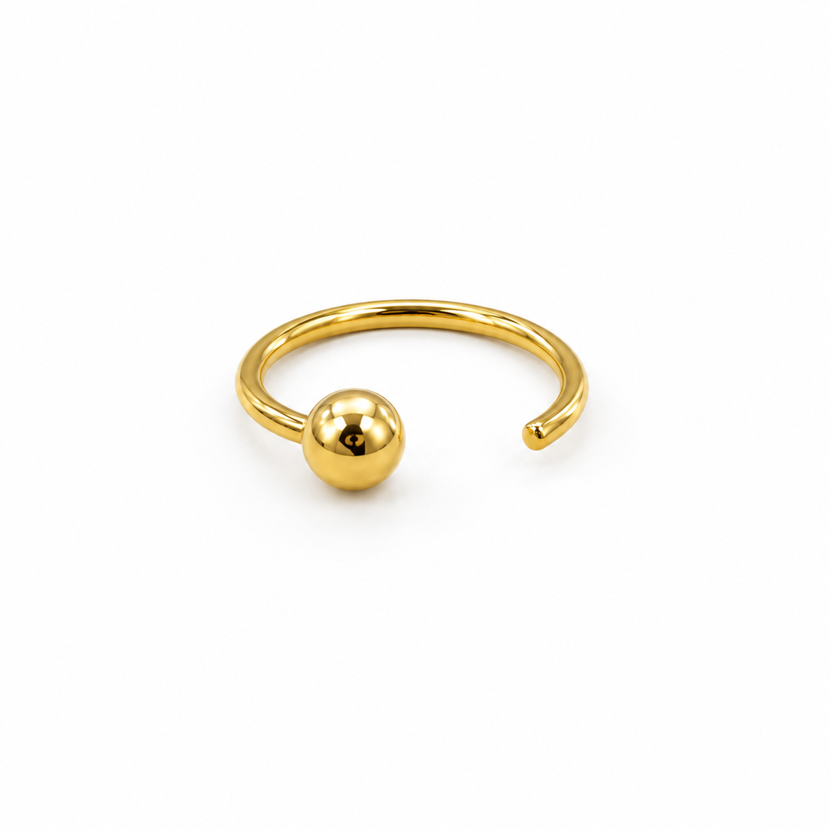 Gold Open Ball Ring (size 6 & 7)