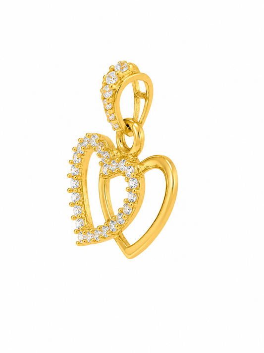 Double Heart Crystal Pendant