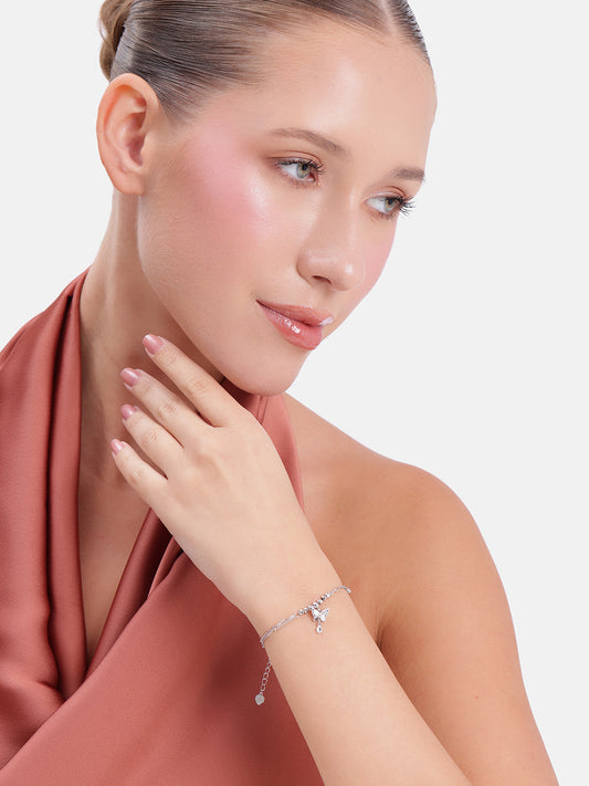 Luna Butterfly Bead 925 sterling silver Bracelet