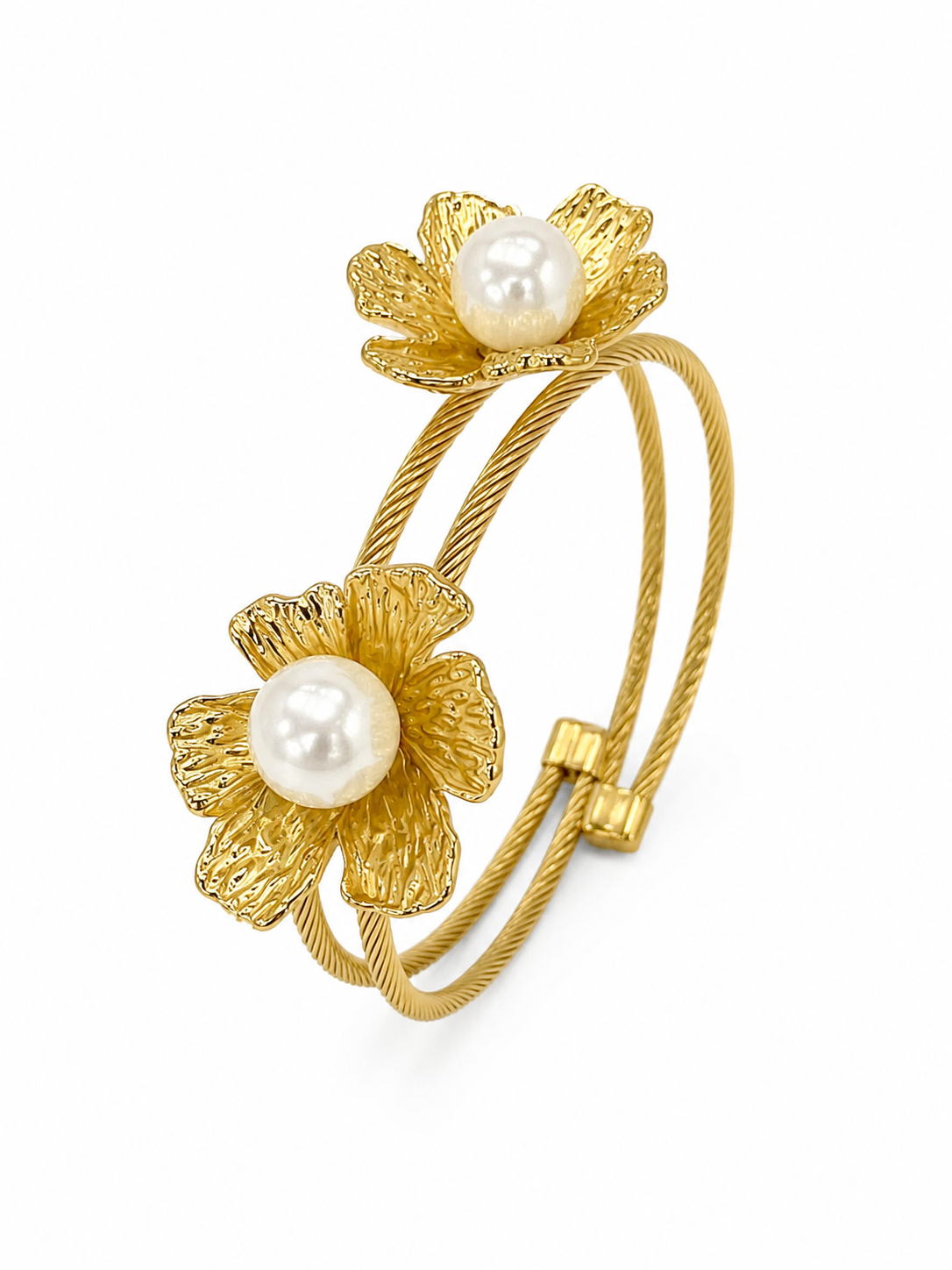 Pearl Bloom Cuff Bracelet