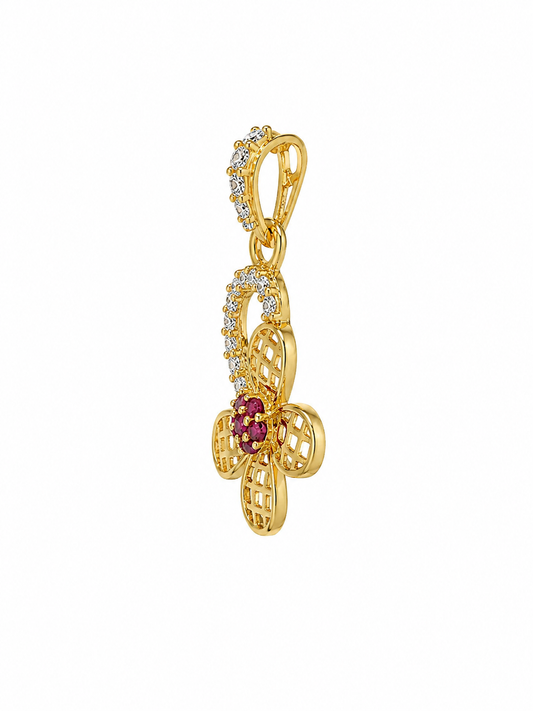 9K Gold Floral Bloom Pendant