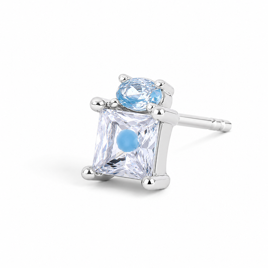 Silver Sky Prism Studs