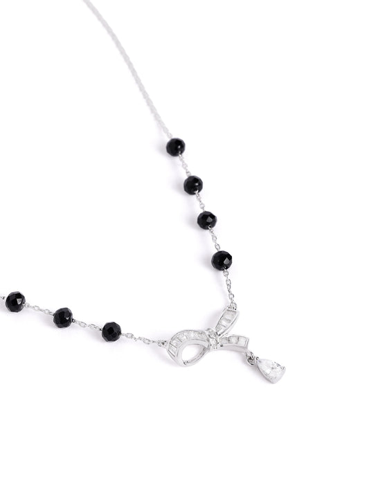 925 sterling silver mangalsutra with black beaded chain