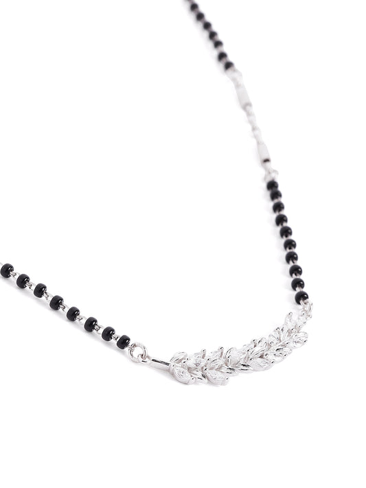 925 sterling silver mangalsutra with black beaded chain