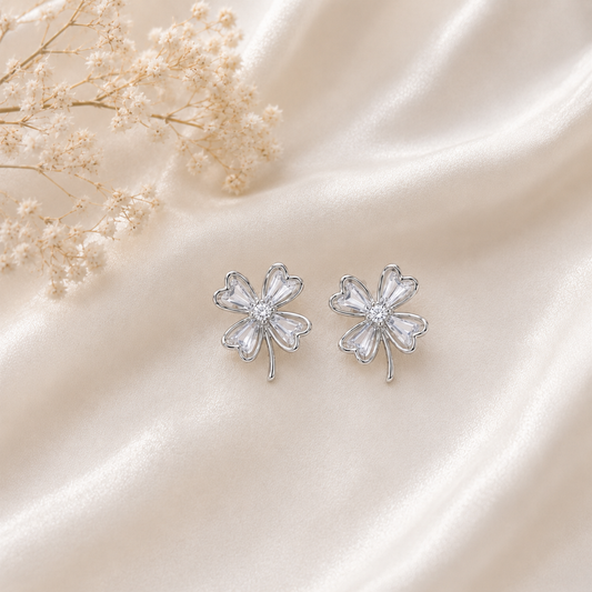 Four Leaf Clover Stud Earrings