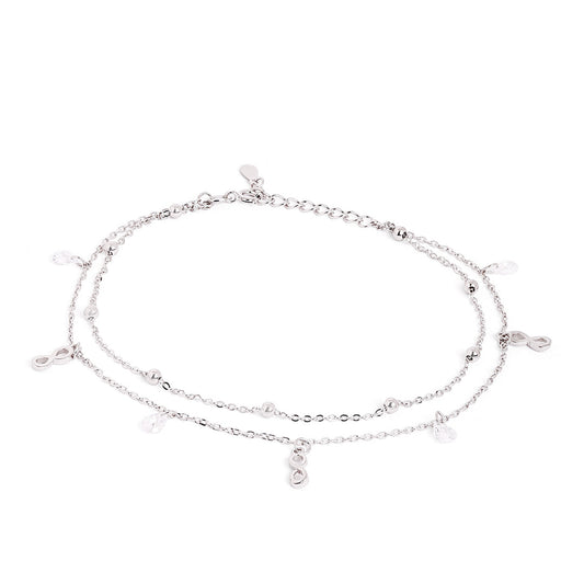 infinity sparkling drop Anklet