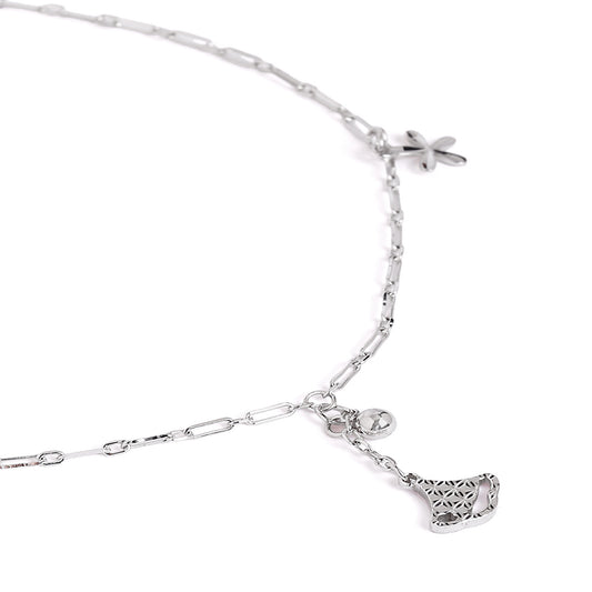 Floral Charms Adjustable Anklet