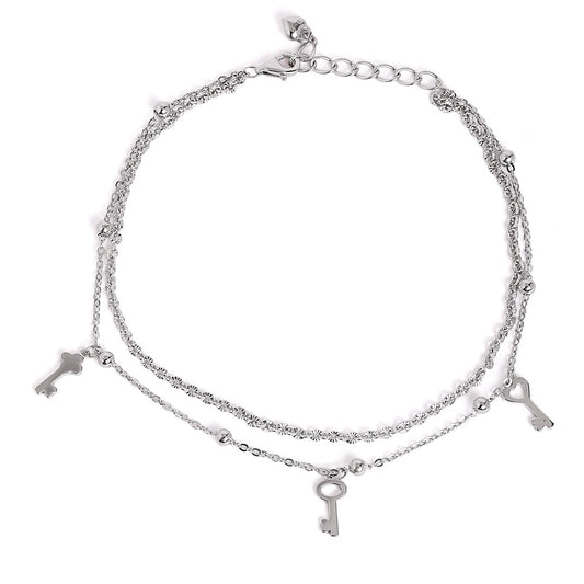 Secret Key Charm Adjustable Anklet