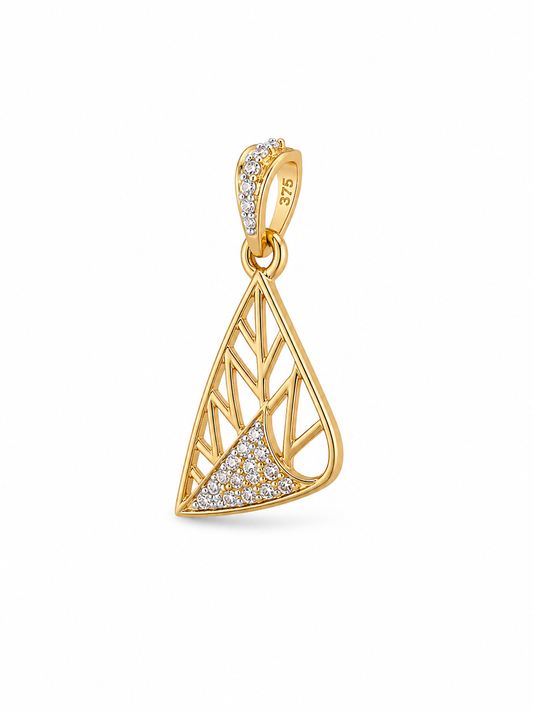 9K Gold Geometric Diamond Pendant