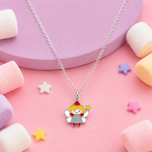 Silver Fairy Magic Pendant Necklace