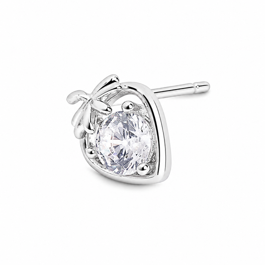 Silver Delicate Strawberry Spark Stud