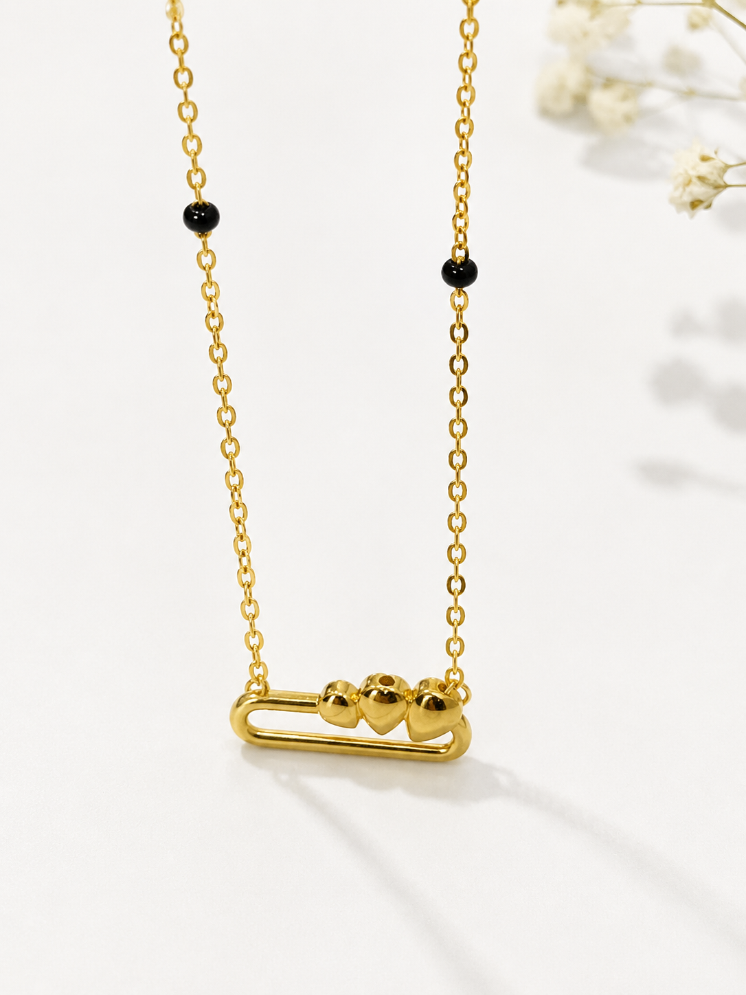 9K Gold Geometric Bead Mangalsutra