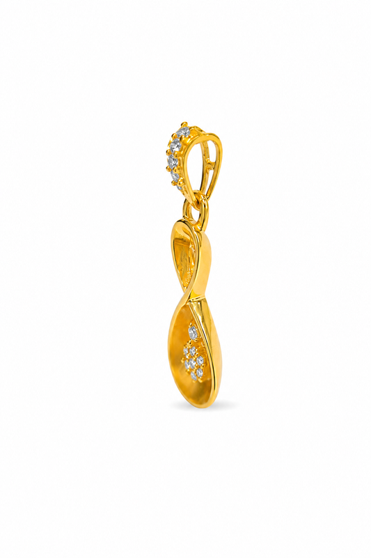 9K Gold Infinity Diamond Pendant