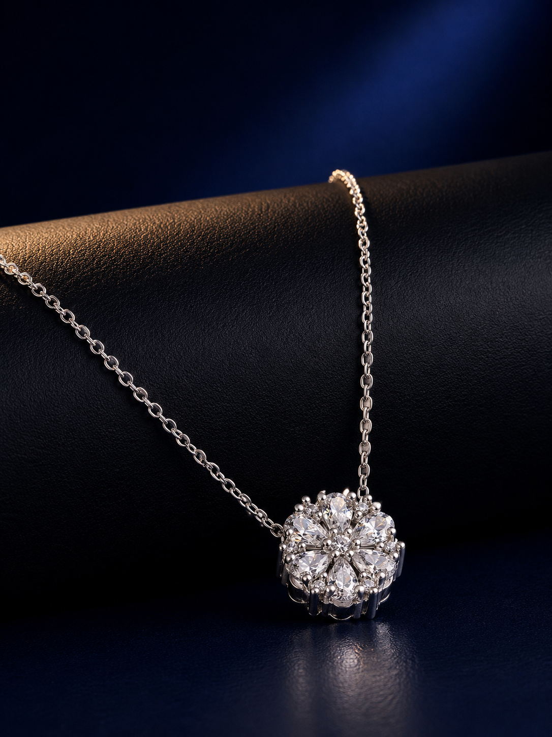 925 Silver Eternal Flower Shine Sterling Silver Necklace