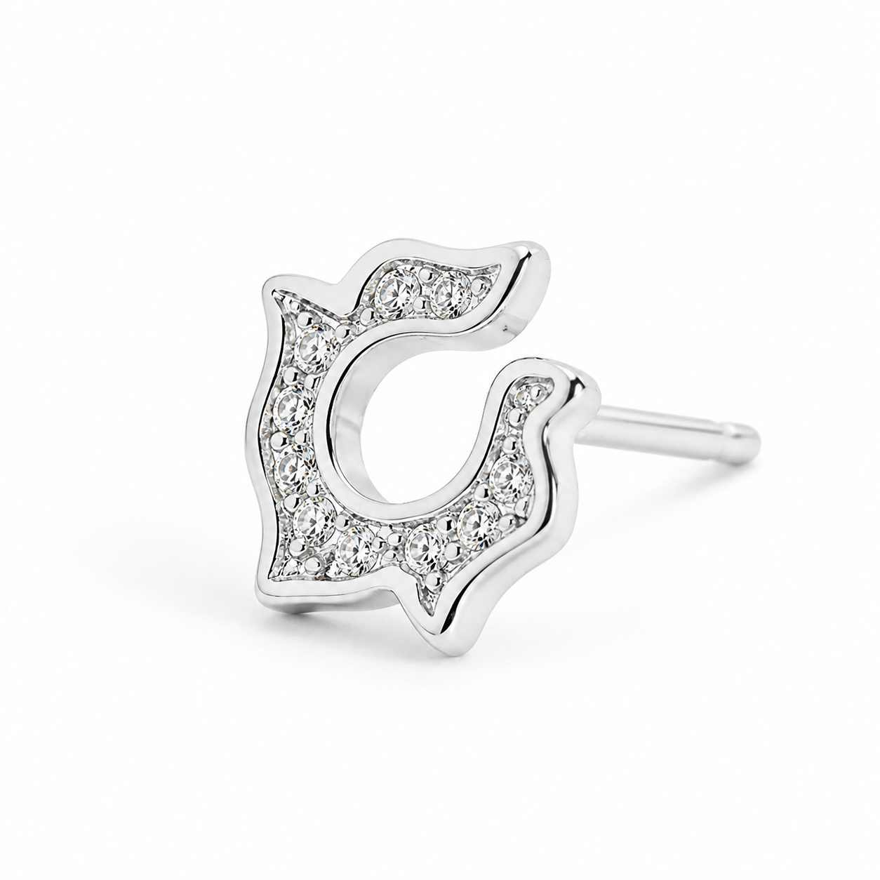 Silver Celeste Swirl Spark Studs