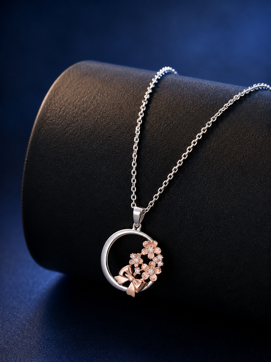 Grace Bloom Circle Pendant Necklace