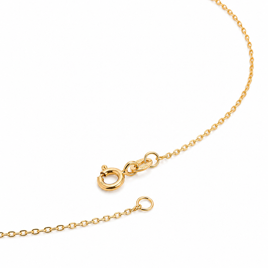Silver Grace Pearl Accent Golden Necklace