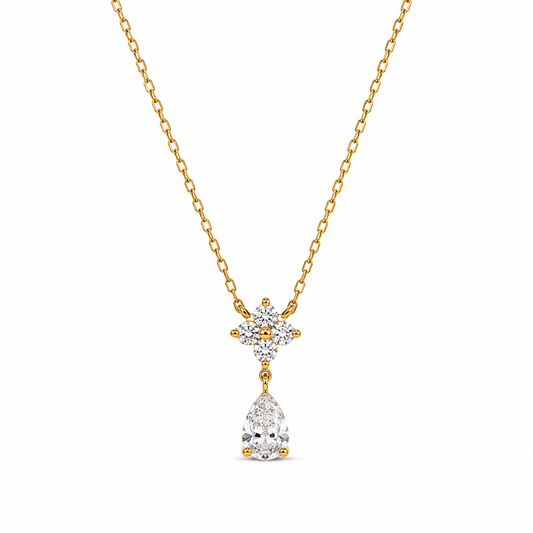 Demi Fine Floral Teardrop Sparkle Necklace