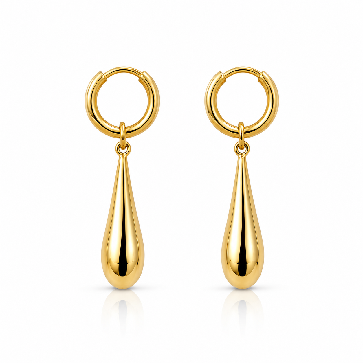 Demi Fine Liquid Gold Drop Hoops