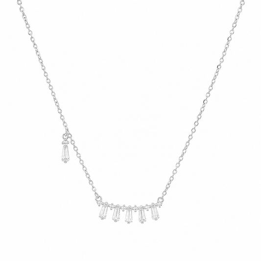 925 Silver Luxury Linear Spark Necklace