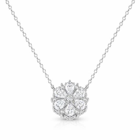 Silver Eternal Flower Shine Sterling Silver Necklace