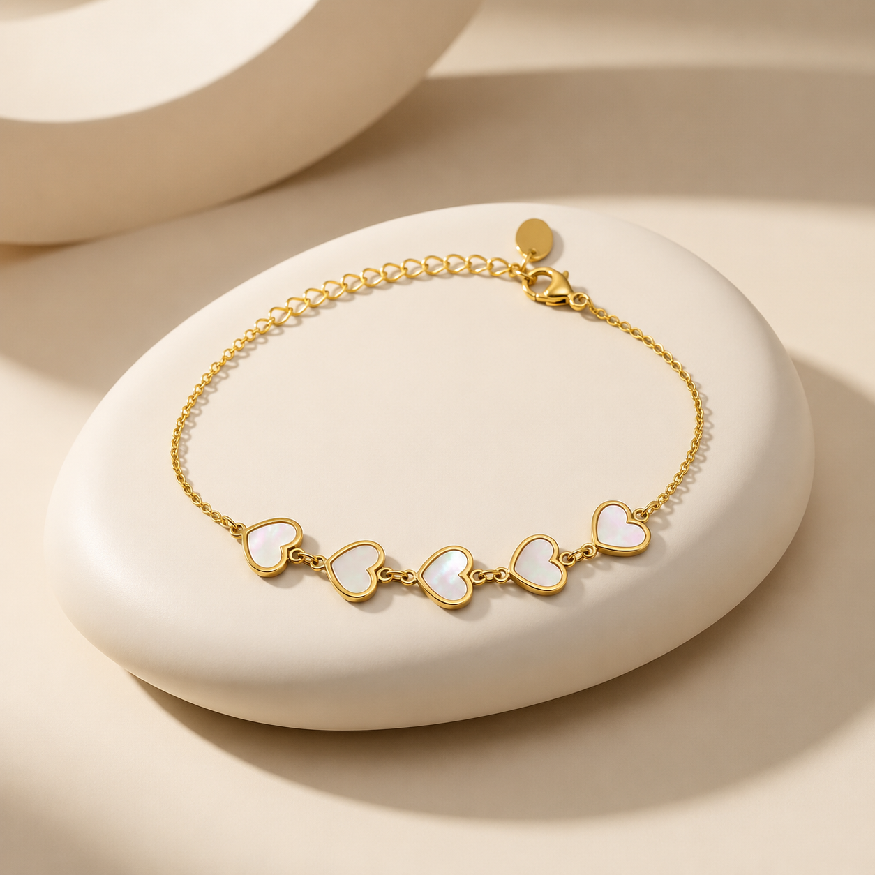 Demi Fine Luna Mother of Pearl Heart Bracelet