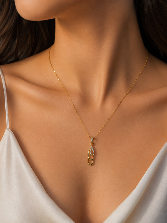 Grace Loop 9K Gold Pendant