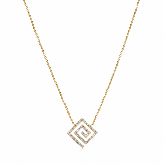 Demi Fine Geometric Spark Pendant Necklace