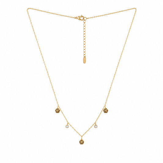 Golden Bloom Station Necklace