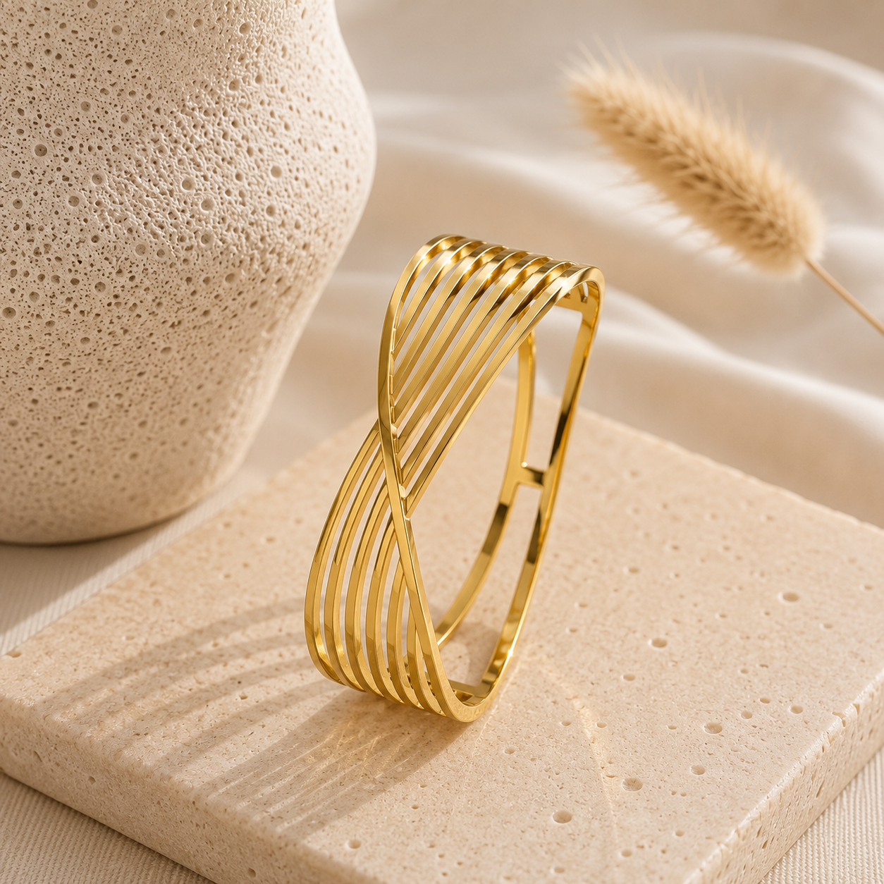 Demi Fine Twisted Openwork Cuff Bracelet