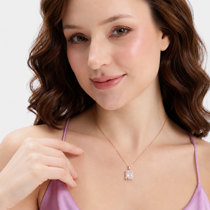 Twilight Spark Square Necklace