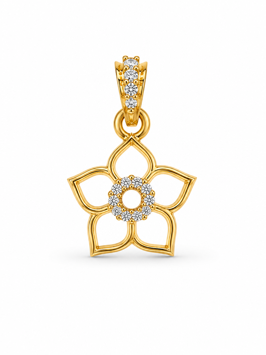 Blossom Charm 9 Karat Gold Pendant