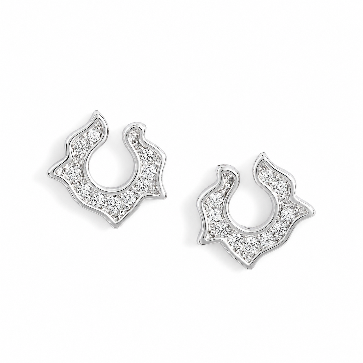 Silver Celeste Swirl Spark Studs
