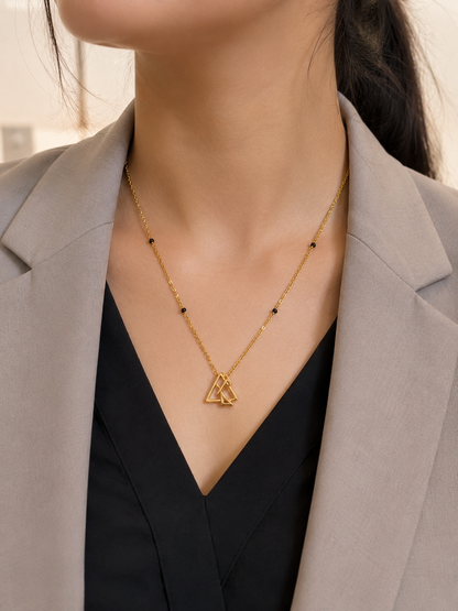 9 Karat Gold Mangalsutra Modern Triangle