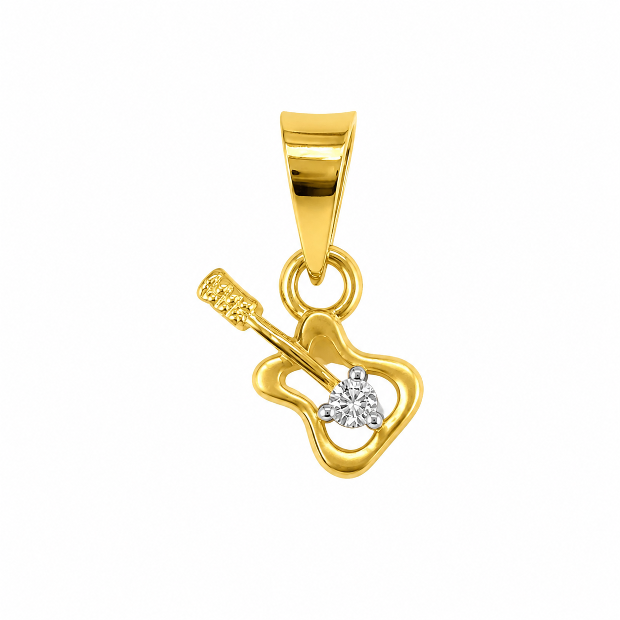 9K Gold Guitar Pendant